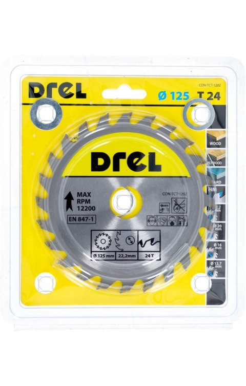 Drel Tarcza do pilarki widiowa 125 x 22.2 mm, 24T CON-TCT-1202