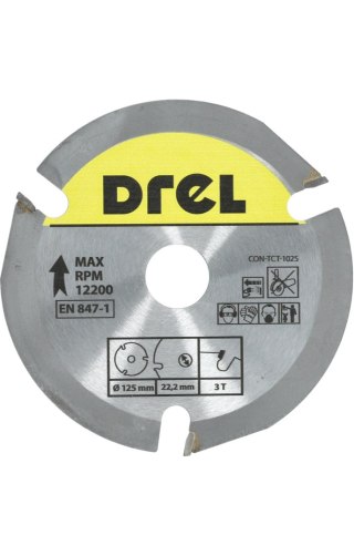 Drel Tarcza do pilarki widiowa 125 x 22.2 mm x 3T CON-TCT-1025