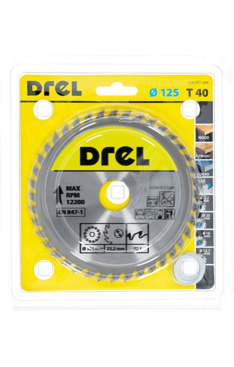 Drel Tarcza do pilarki widiowa 125 x 22.2 mm, 40T CON-TCT-1204