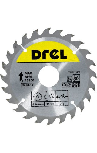 Drel Tarcza do pilarki widiowa 140 x 30 mm, 24T CON-TCT-1402