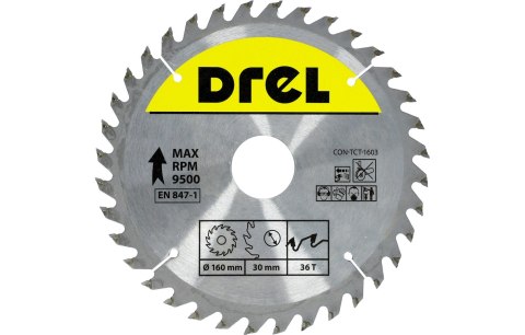 Drel Tarcza do pilarki widiowa 160 x 30 mm, 36T CON-TCT-1603