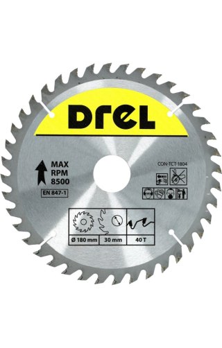 Drel Tarcza do pilarki widiowa 180 x 30 mm, 40T CON-TCT-1804