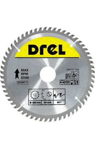 Drel Tarcza do pilarki widiowa 180 x 30 mm, 60T CON-TCT-1806