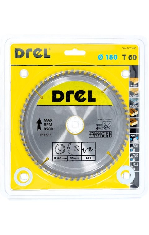 Drel Tarcza do pilarki widiowa 180 x 30 mm, 60T CON-TCT-1806