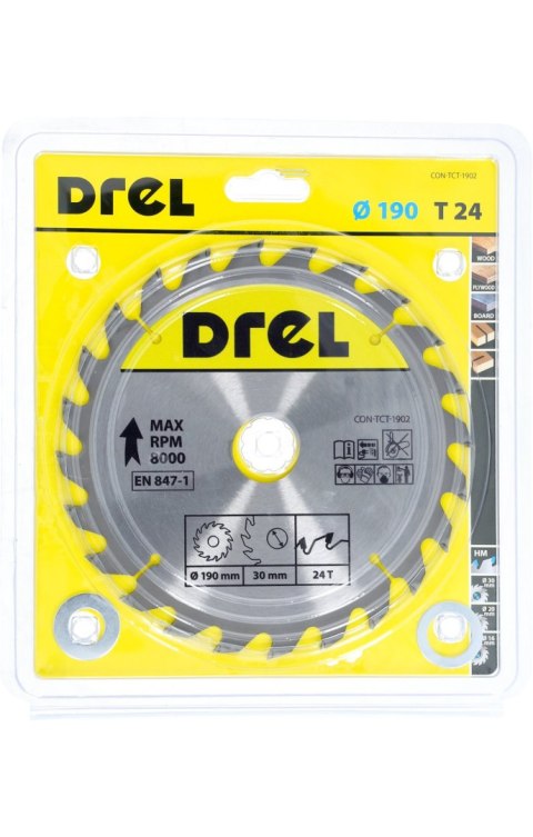 Drel Tarcza do pilarki widiowa 190 x 30 mm, 24T CON-TCT-1902