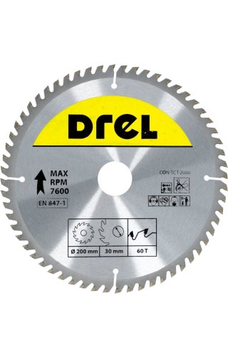 Drel Tarcza do pilarki widiowa 200 x 30 mm, 60T CON-TCT-2006