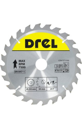 Drel Tarcza do pilarki widiowa 210 x 30 mm, 24T CON-TCT-2102