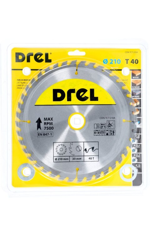 Drel Tarcza do pilarki widiowa 210 x 30 mm, 40T CON-TCT-2104