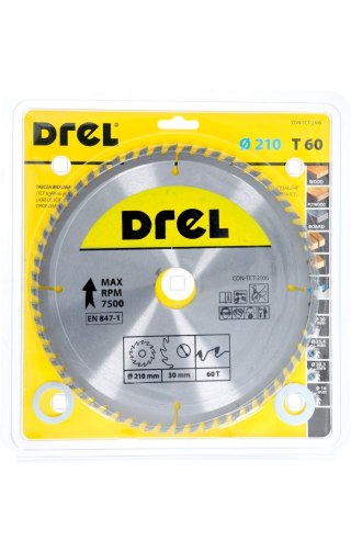 Drel Tarcza do pilarki widiowa 210 x 30 mm, 60T CON-TCT-2106