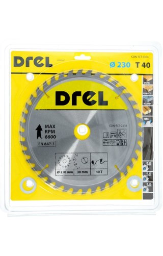 Drel Tarcza do pilarki widiowa 230 x 30 mm, 40T CON-TCT-2304