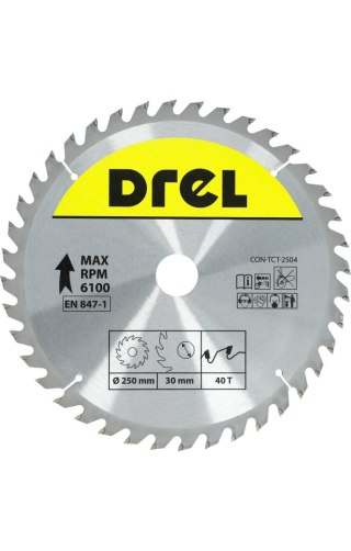 Drel Tarcza do pilarki widiowa 250 x 30 mm, 40T CON-TCT-2504