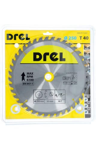 Drel Tarcza do pilarki widiowa 250 x 30 mm, 40T CON-TCT-2504