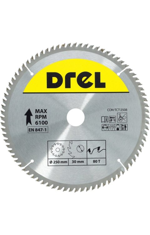 Drel Tarcza do pilarki widiowa 250 x 30 mm, 80T CON-TCT-2508