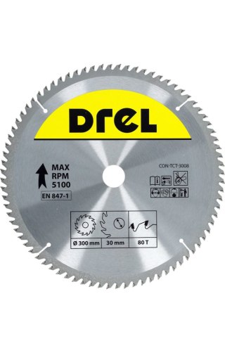 Drel Tarcza do pilarki widiowa 300 x 30 mm, 80T CON-TCT-3008