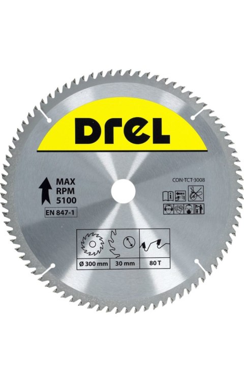 Drel Tarcza do pilarki widiowa 300 x 30 mm, 80T CON-TCT-3008