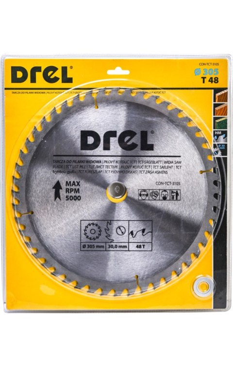 Drel Tarcza do pilarki widiowa 305 x 30 mm, 48T CON-TCT-3105