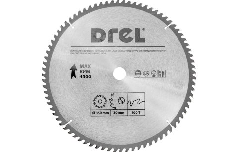 Drel Tarcza do pilarki widiowa 350 x 30 mm, 100T CON-TCT-3510