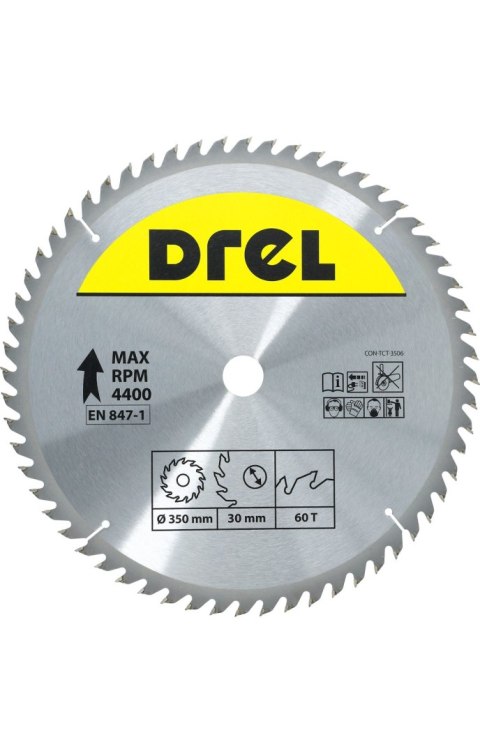 Drel Tarcza do pilarki widiowa 350 x 30 mm, 60T CON-TCT-3506