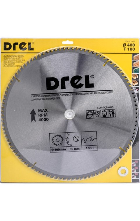 Drel Tarcza do pilarki widiowa 400 x 30 mm, 100T CON-TCT-4010