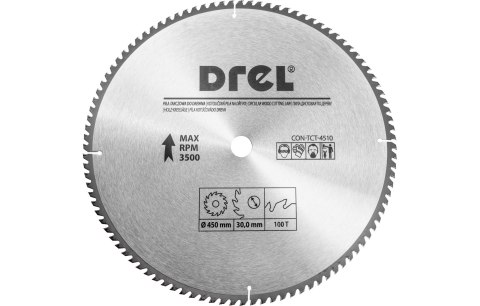 Drel Tarcza do pilarki widiowa 450 x 30 mm, 100T CON-TCT-4510