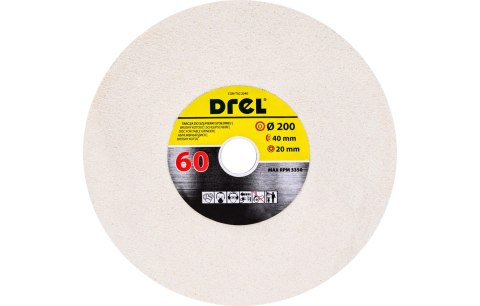 Drel Tarcza szlifierska 200 x 20 x 40 mm, P60, biała CON-TSC-2040 Drel Tarcza szlifierska 200 x 20 x 40 mm, P60, biała CON-TSC-2040