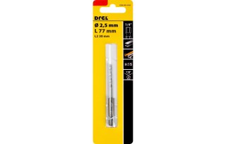 Drel Wiertło do metalu 2.5 mm, uchwyt quick change Hex, szlifowane CON-XHS-3025