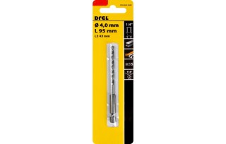 Drel Wiertło do metalu 4.0 mm, uchwyt quick change Hex, szlifowane CON-XHS-3040