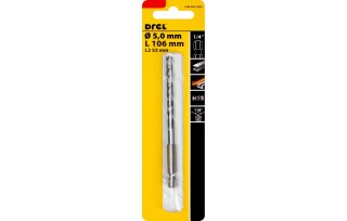 Drel Wiertło do metalu 5.0 mm, uchwyt quick change Hex, szlifowane CON-XHS-3050