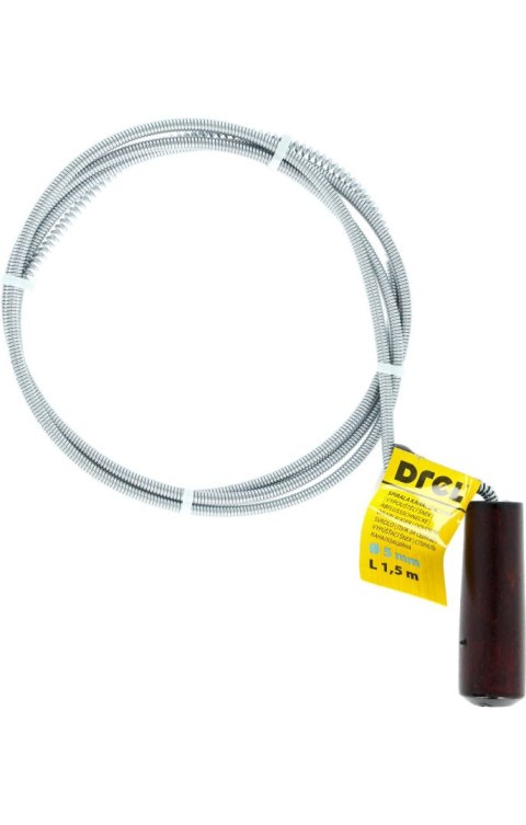 Drel Spirala kanalizacyjna ocynkowana 5 mm, 1.5 m CON-ZSK-0501