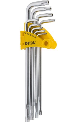 Drel Zestaw kluczy Torx z otworem T10-50, bardzo długie, 9 szt. DR-IKT-2409