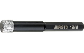 Jufisto Otwornica z nasypem diamentowym 12 mm, diament lutowany JU-AOD-1212