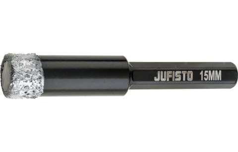 Jufisto Otwornica z nasypem diamentowym 15 mm, diament lutowany JU-AOD-1215