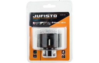 Jufisto Otwornica z nasypem diamentowym 60 mm, M14, diament lutowany JU-AOD-1360