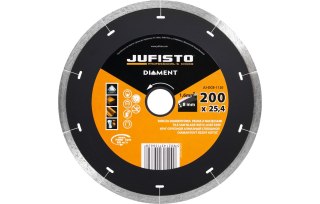 Jufisto Tarcza diamentowa 200 x 25.4 mm, pełna JU-DCB-1120