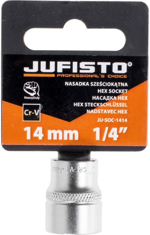 Jufisto Nasadka sześciokątna 1/4", 14 mm JU-SOC-1414 Jufisto Nasadka sześciokątna 1/4", 14 mm JU-SOC-1414