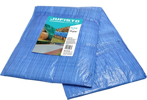 Jufisto Plandeka 3 x 3 m, 50 g/m2, niebieska JU-ZOP-5009