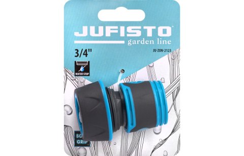 Jufisto Szybkozłączka 3/4', stop, dwumateriałowa, soft-grip JU-ZON-2123