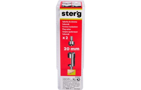 Sterg Sękownik-flekownik do drewna 20 mm, 2 szt. S24520 Sterg Sękownik-flekownik do drewna 20 mm, 2 szt. S24520
