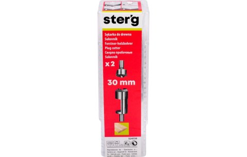 Sterg Sękownik-flekownik do drewna 30 mm, 2 szt. S24530 Sterg Sękownik-flekownik do drewna 30 mm, 2 szt. S24530