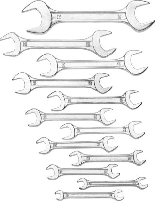 Sterg Zestaw kluczy płaskich 6-32 mm, dwustronne, 12 szt. S34133