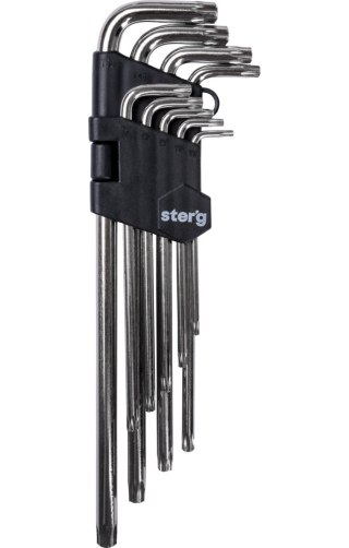 Sterg Zestawy kluczy Torx z otworem, T10-50, bardzo długie, 9 szt. S33T49