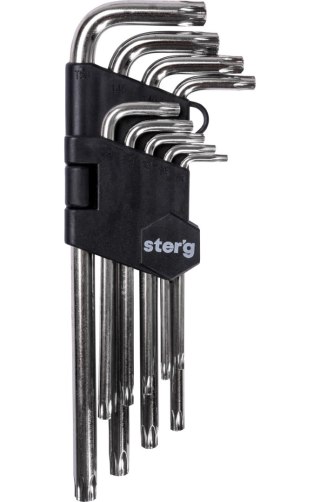 Sterg Zestawy kluczy Torx z otworem, T10-50, długie, 9 szt. S33T39