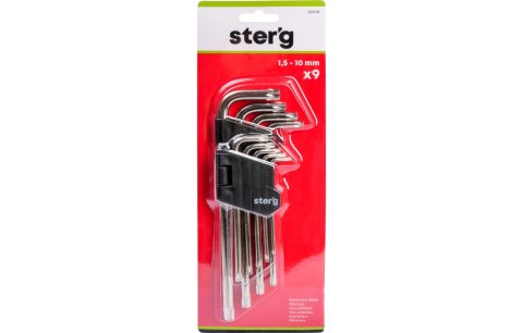 Sterg Zestawy kluczy Torx z otworem, T10-50, długie, 9 szt. S33T39