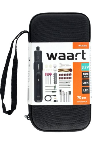 Wart Mini szlifierka akumulatorowa 3.7V, etui, akcesoria 70 szt. W17E104