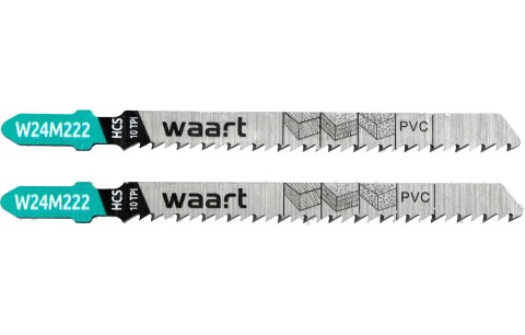 Wart Brzeszczoty do wyrzynarek 75 mm, uchwyt "T", 10TPI, do drewna, płyty wiórowej, sklejki, PVC, 2 szt. W24M222 Wart Brzeszczoty do wyrzynarek 75 mm, uchwyt "T", 10TPI, do drewna, płyty wiórowej, sklejki, PVC, 2 szt. W24M222
