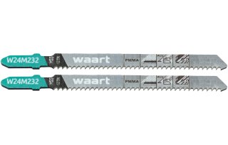 Wart Brzeszczoty do wyrzynarek z uchwytem typu "T", 75 mm, 12TPI, do metalu, PVC, PMMA, 2 szt. W24M232