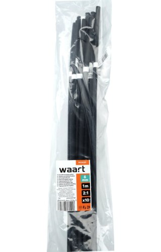 Wart Rurka termokurczliwa 6mm x 1m 2:1 - Czarna 10szt W31A331