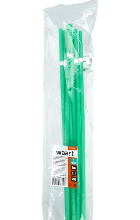 Wart Rurka termokurczliwa 6mm x 1m 2:1 - Zielona 10szt W31A332 Wart Rurka termokurczliwa 6mm x 1m 2:1 - Zielona 10szt W31A332