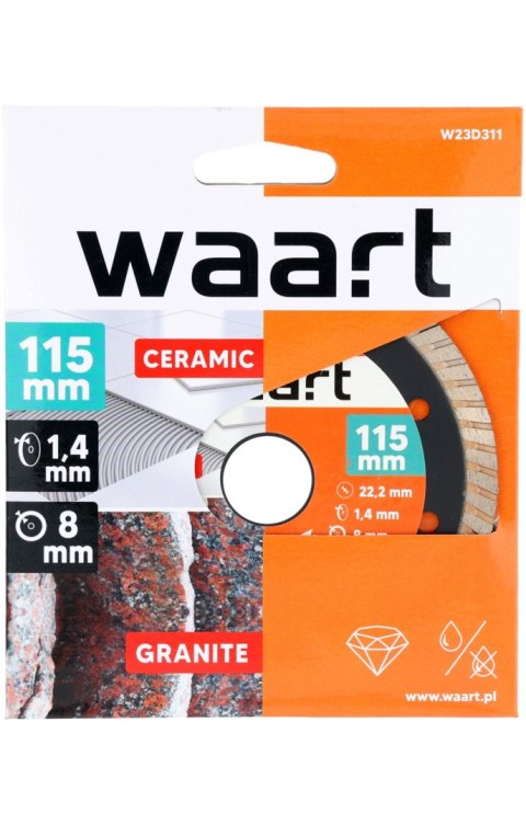 Wart Tarcza diamentowa 115 x 22.2 mm, Turbo W23D311