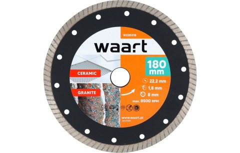 Wart Tarcza diamentowa 180 x 22.2, Turbo W23D318